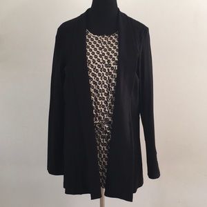 Eileen Fisher stretch-crepe washable coat, size L, NWT